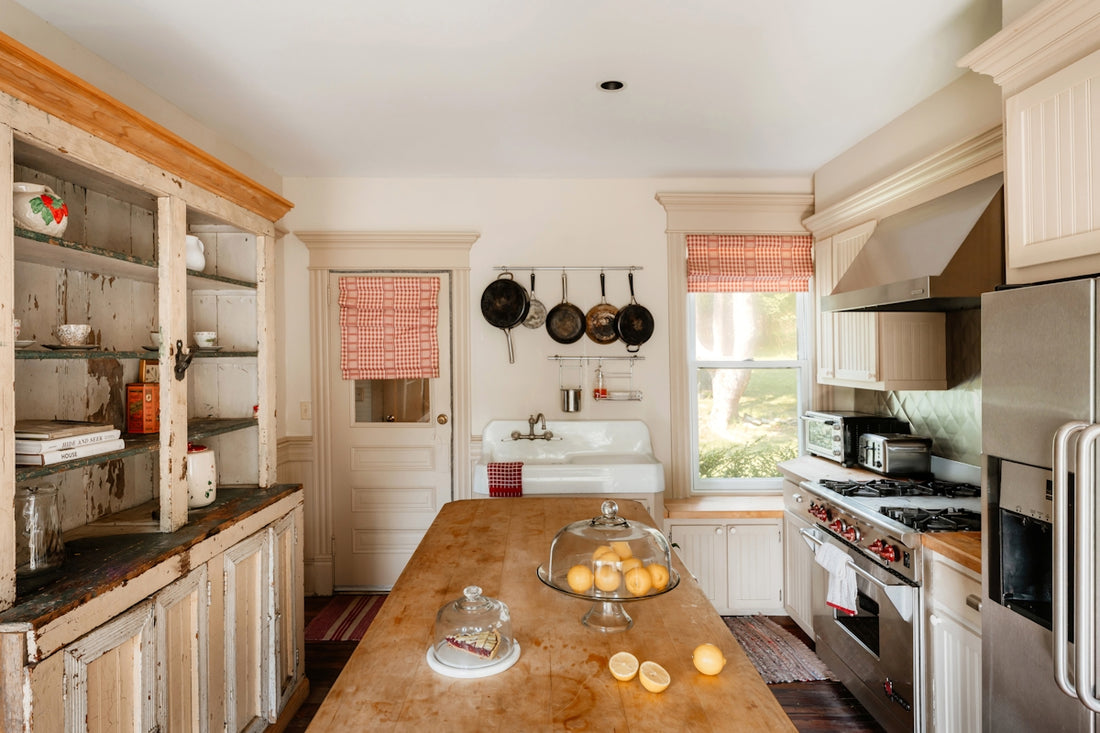 A charming, well-lit kitchen with rustic details