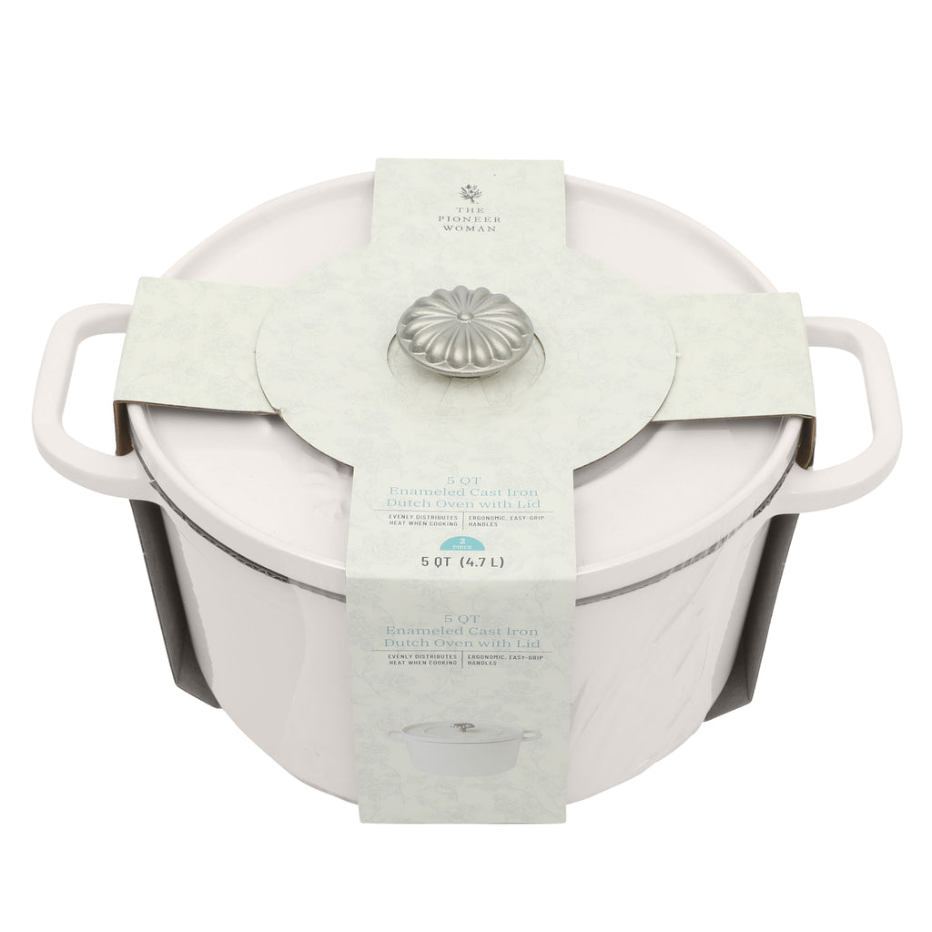 Homesteada™ 5-Quart Enameled Cast Iron Dutch Oven with Lid, Linen