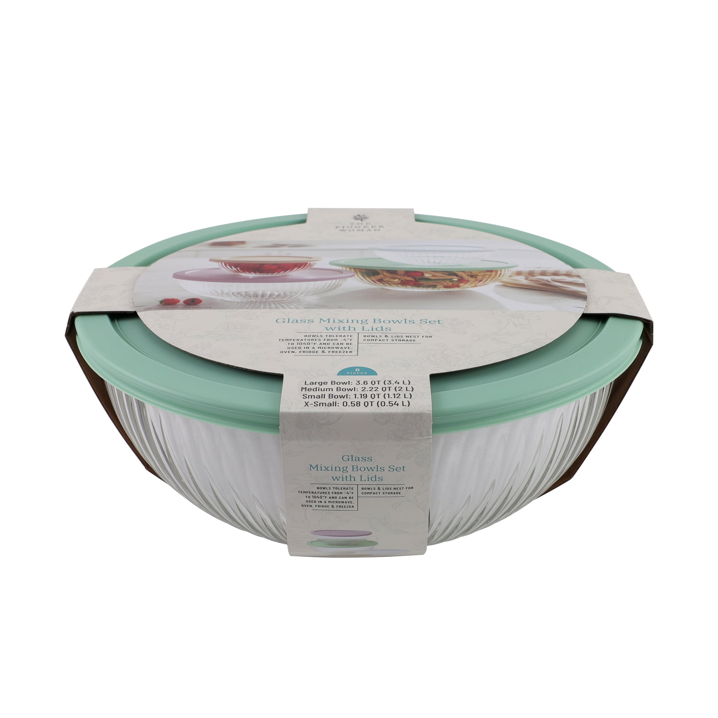 Homesteada™ 8-Piece Glass Mixing Bowl Set
