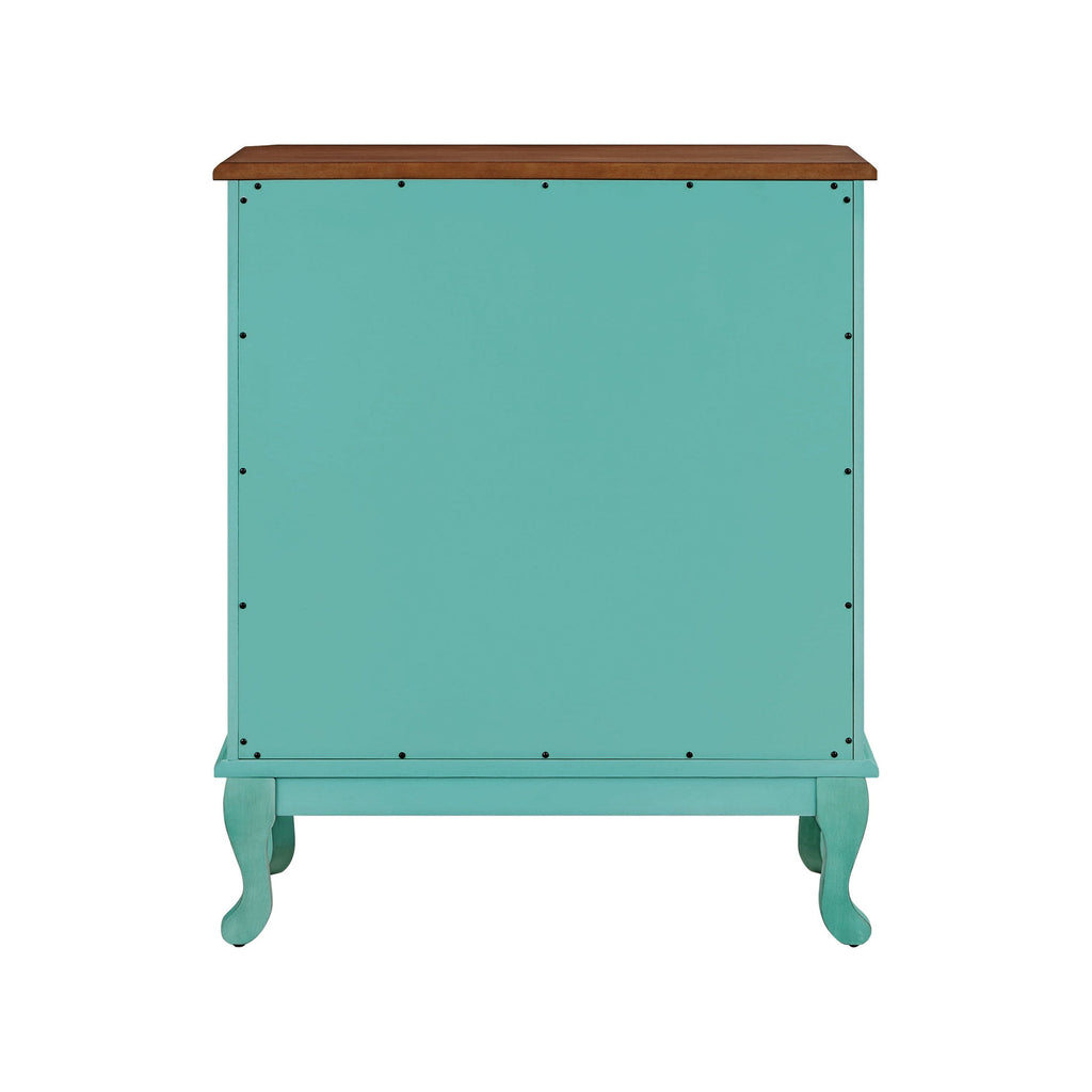 Homesteada™ 4-Drawer Dresser Made With Solid Wood Frame, Teal