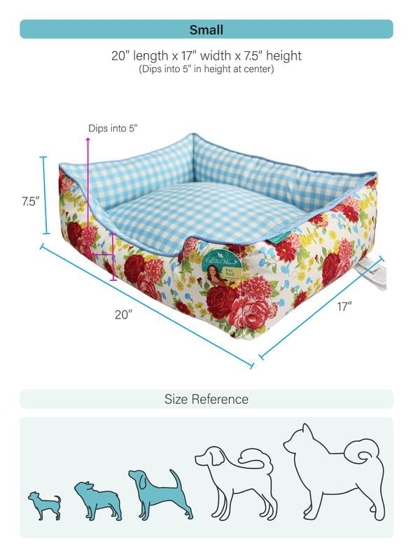 Homesteada™ Pet Bed, Vintage Floral Small 20" x 17"