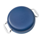 Homesteada™ Harlow 12" Ceramic Non-Stick Everyday Pan with Lid, Denim Blue