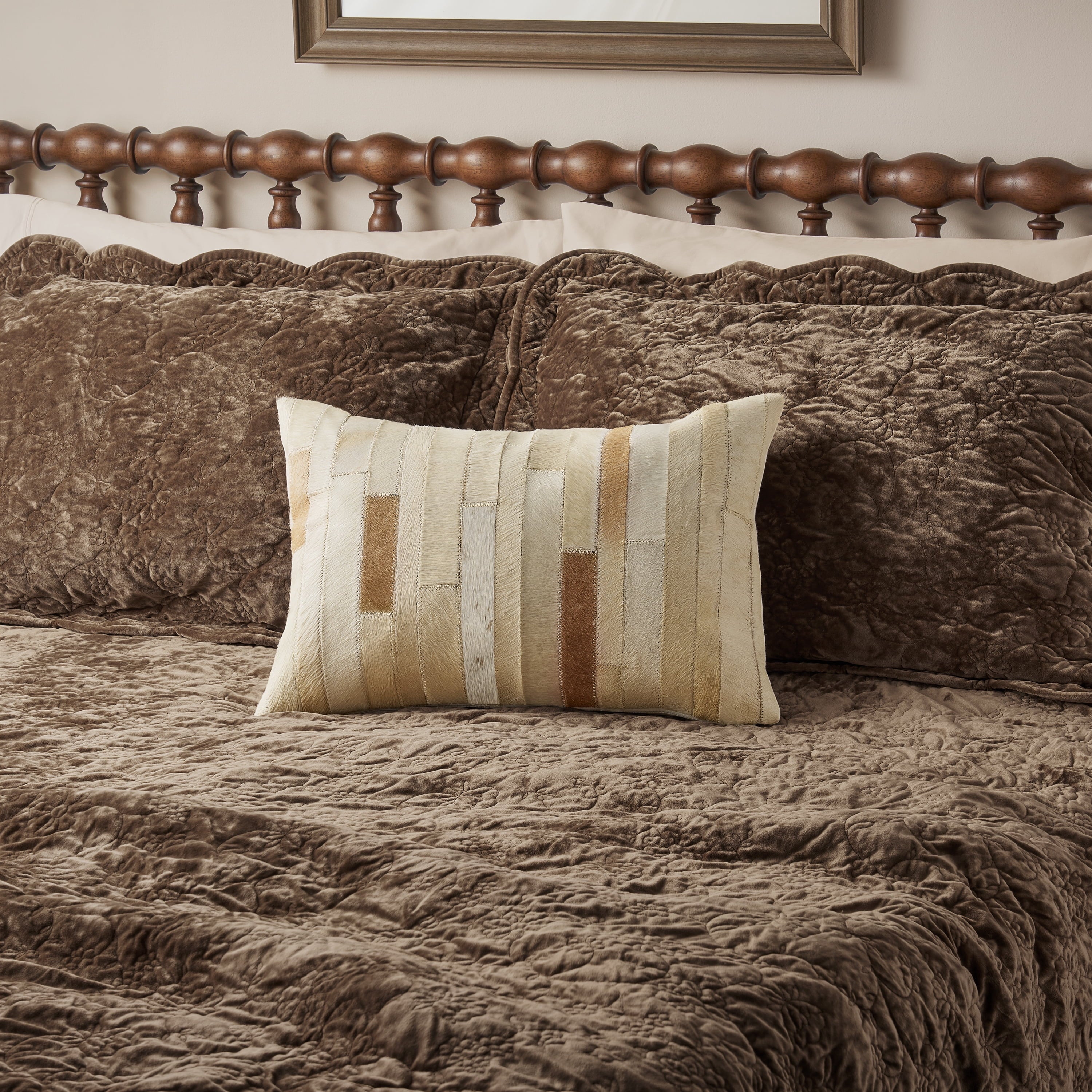 Homesteada™ Ranch Patchwork Cowhide Lumbar Pillow 14" x 20"
