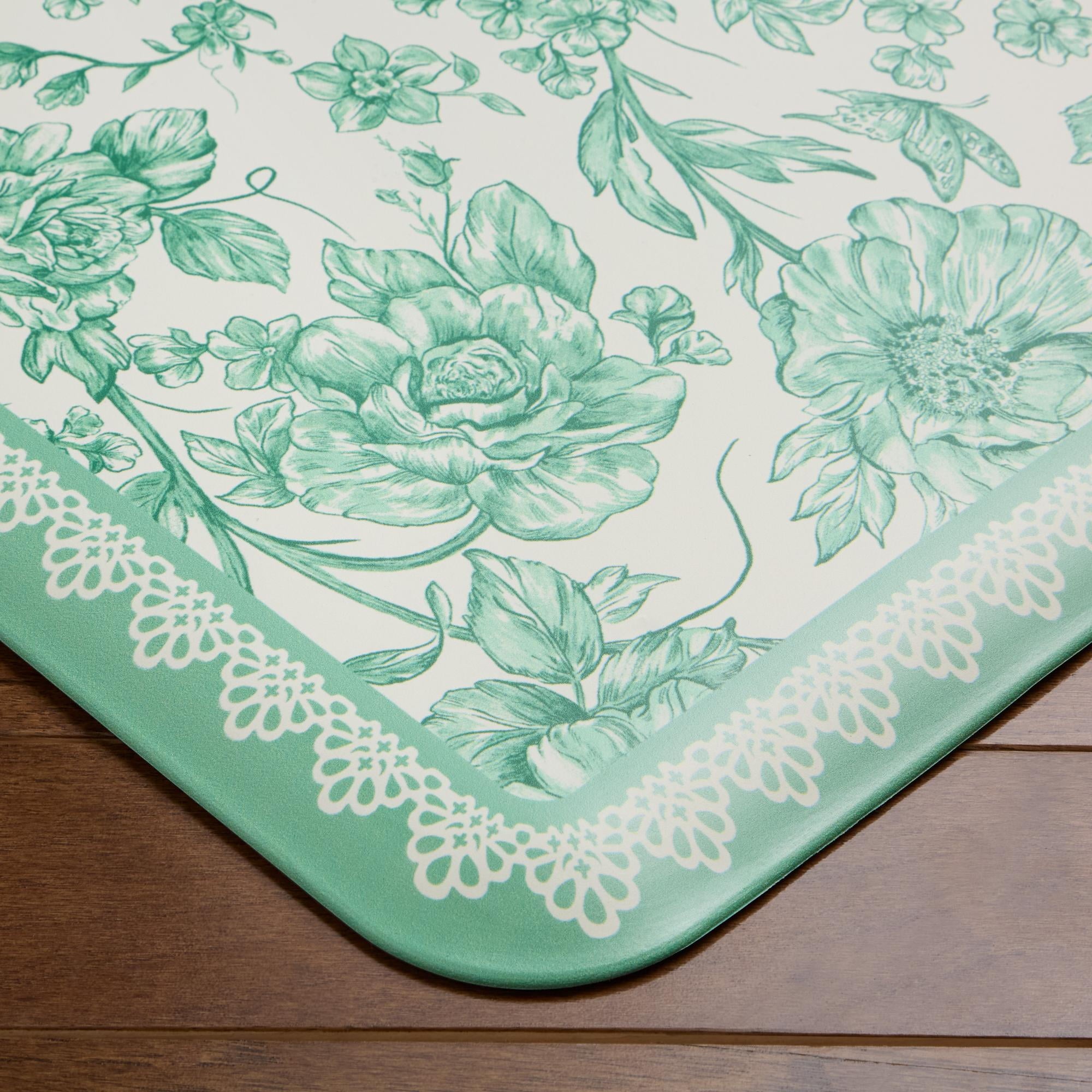 Homesteada™ Agatha Comfort Kitchen Mat, Green, 20" x 30"