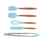 Homesteada™ 10-Piece Silicone and Acacia Wood Handle Cooking Utensils Set, Blue