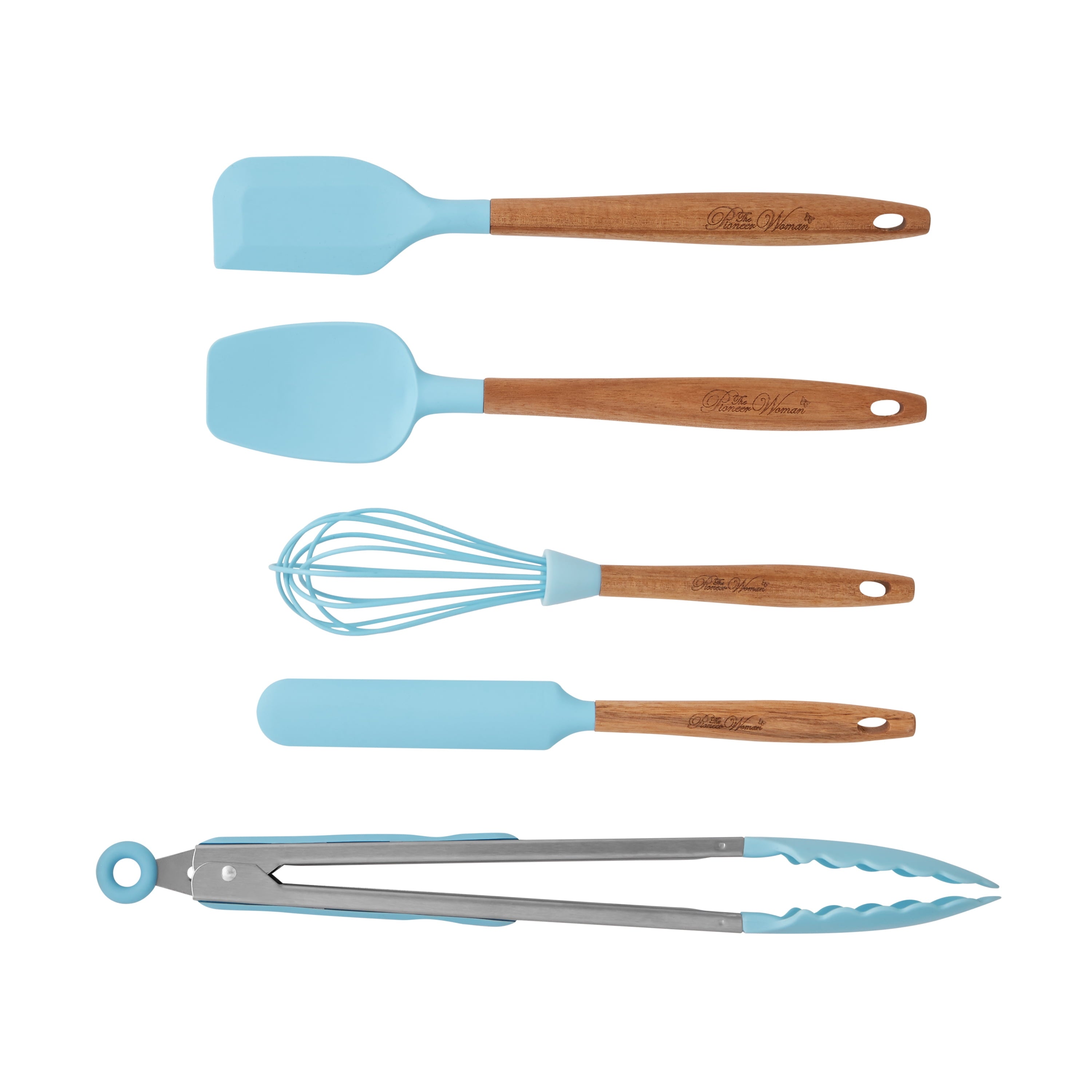 Homesteada™ 10-Piece Silicone and Acacia Wood Handle Cooking Utensils Set, Blue
