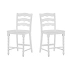 Homesteada™ Harper Counter-height Wood Stools, 2 Pack, White