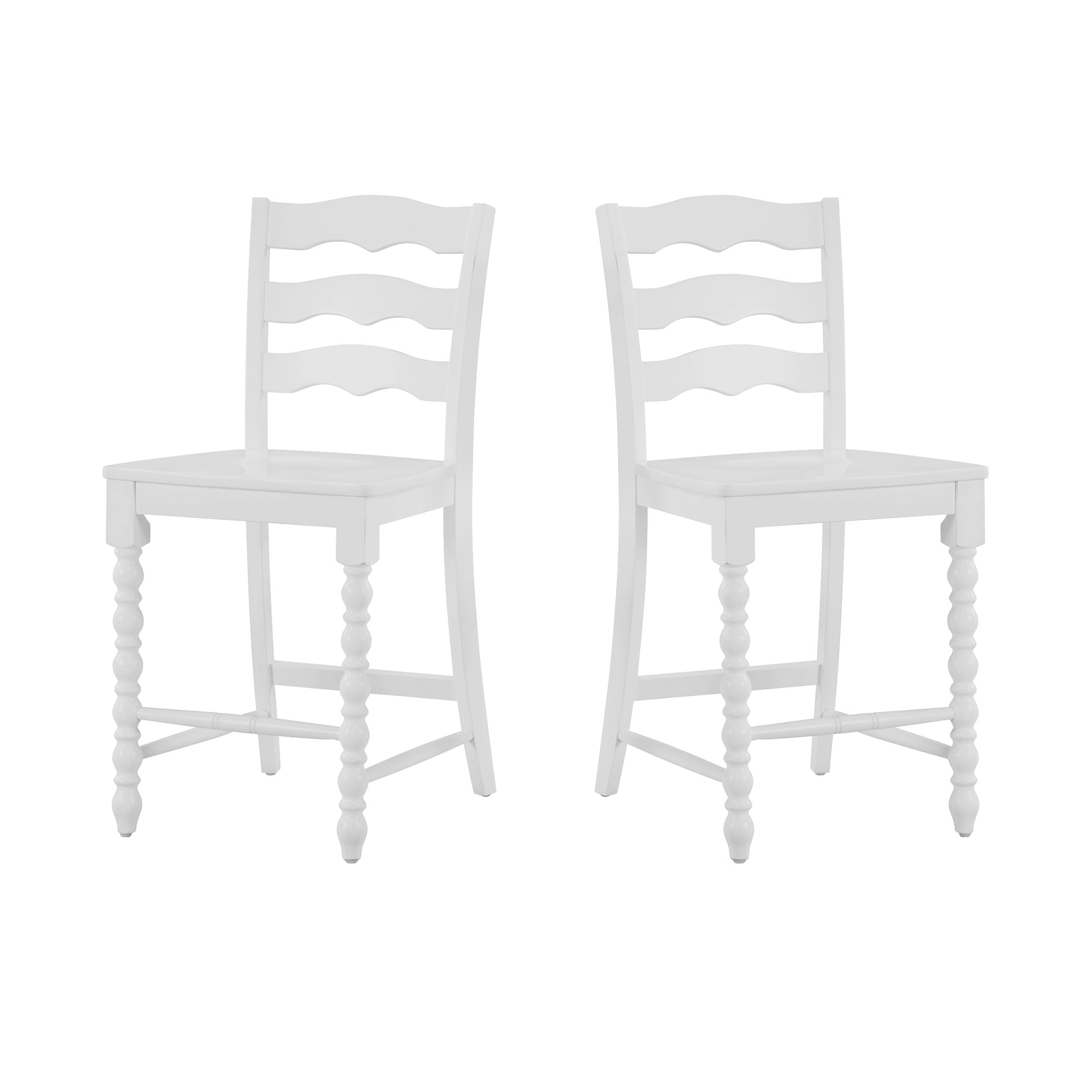 Homesteada™ Harper Counter-height Wood Stools, 2 Pack, White