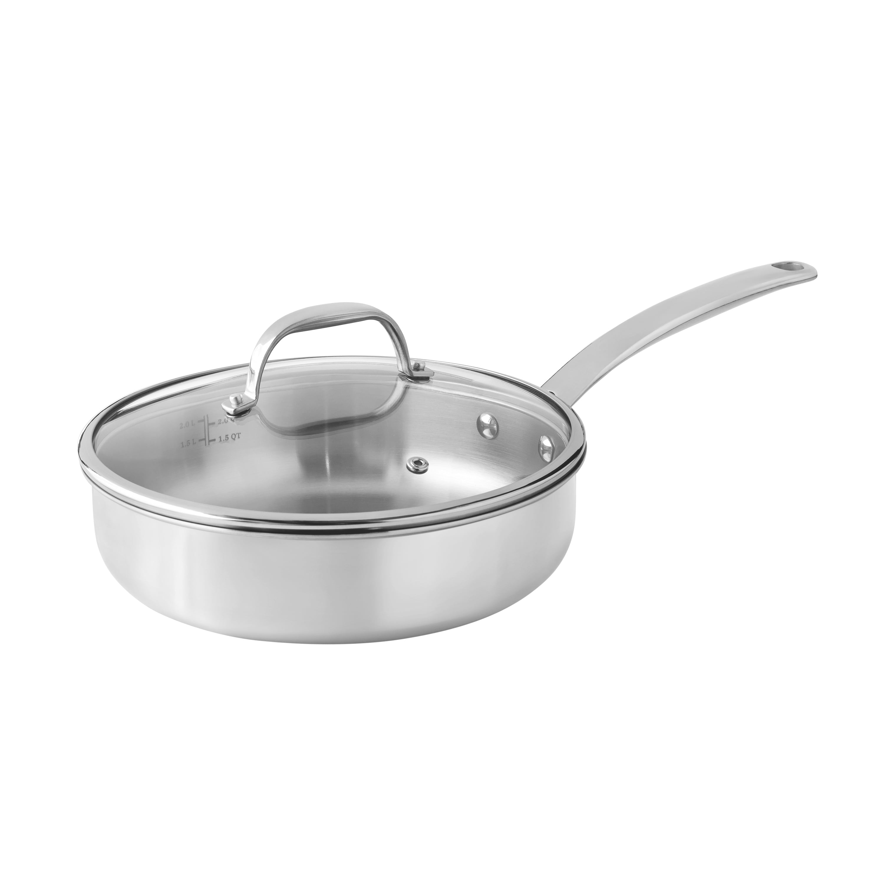 Homesteada™ 14-Piece Stainless Steel Cookware Set, Cooking Pots and Pans Set with Kitchen Utensils