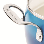 Homesteada™ Harlow 15-Piece Cookware Set, Ceramic Non-Stick Pots and Pans Set, Denim Blue