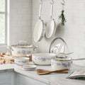 Homesteada™ 12-Piece Classic Ceramic Cookware Set, Agatha Blue