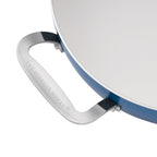 Homesteada™ Harlow 12" Ceramic Non-Stick Everyday Pan with Lid, Denim Blue