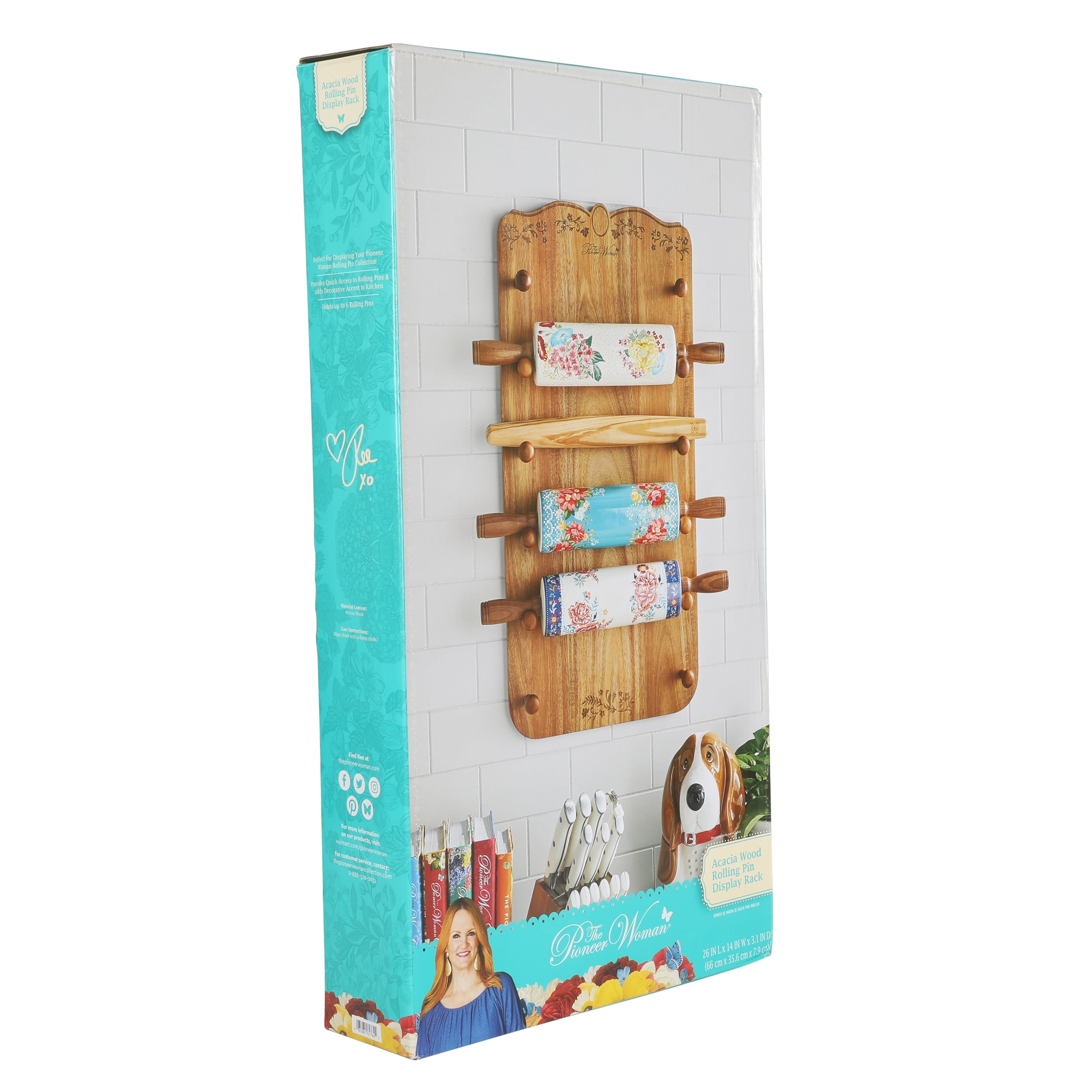 Homesteada™ 26-inch x 14-inch Wood Rolling Pin Rack