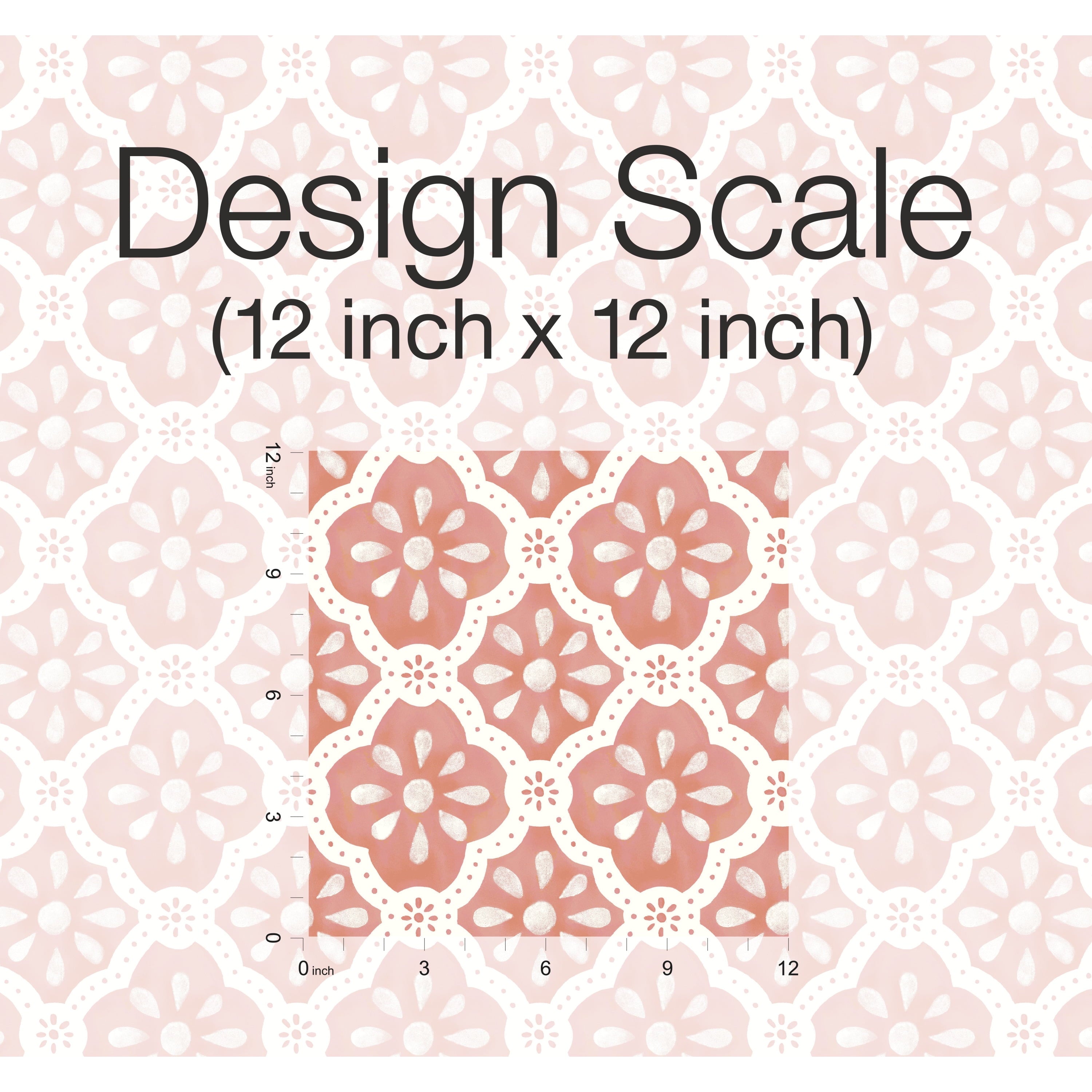 Homesteada™ Pink Salmon Washy Trellis Peel and Stick Wallpaper, 18" x 18.86'