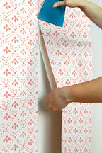 Homesteada™ Coral Tonal Scallop Peel And Stick Vinyl Wallpaper, 215-in by 20.5-in, 30.75 sq. ft.