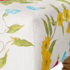 Homesteada™ Sweet Rose Ottoman, White, 17.25 in