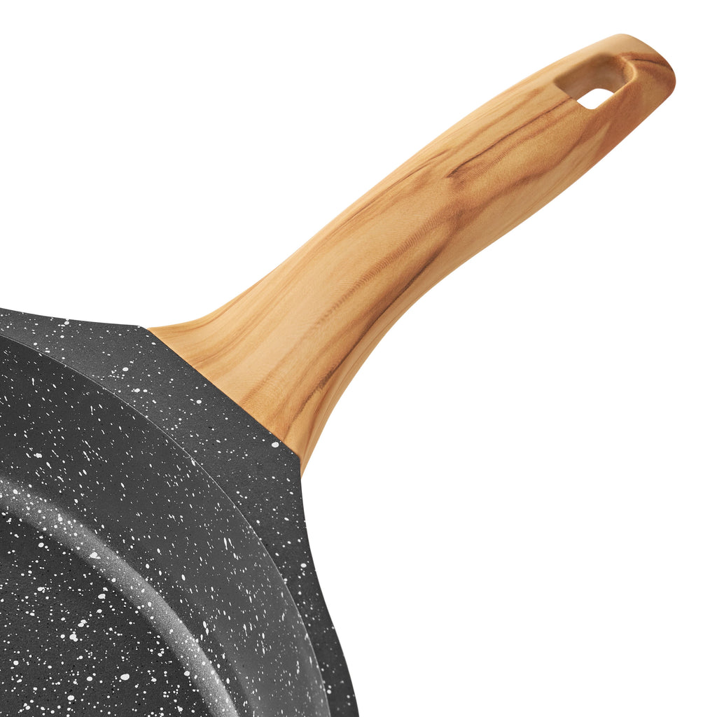 Homesteada™ Prairie Signature Cast Aluminum 12" Fry Pan, Charcoal Speckle