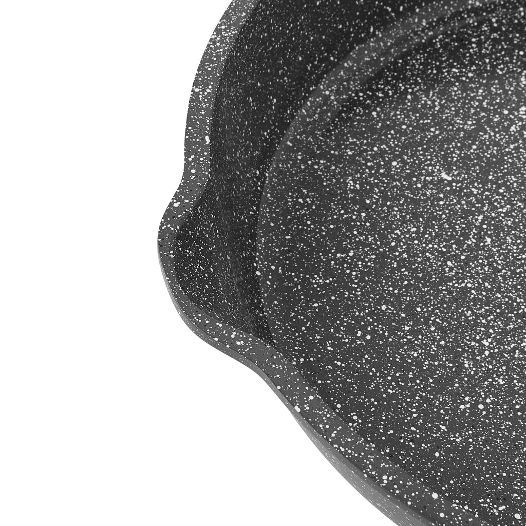 Homesteada™ Prairie Signature 2-Piece Cast Aluminum 10" & 12" Fry Pan Set, Charcoal Speckle