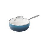 Homesteada™ Harlow 15-Piece Cookware Set, Ceramic Non-Stick Pots and Pans Set, Denim Blue