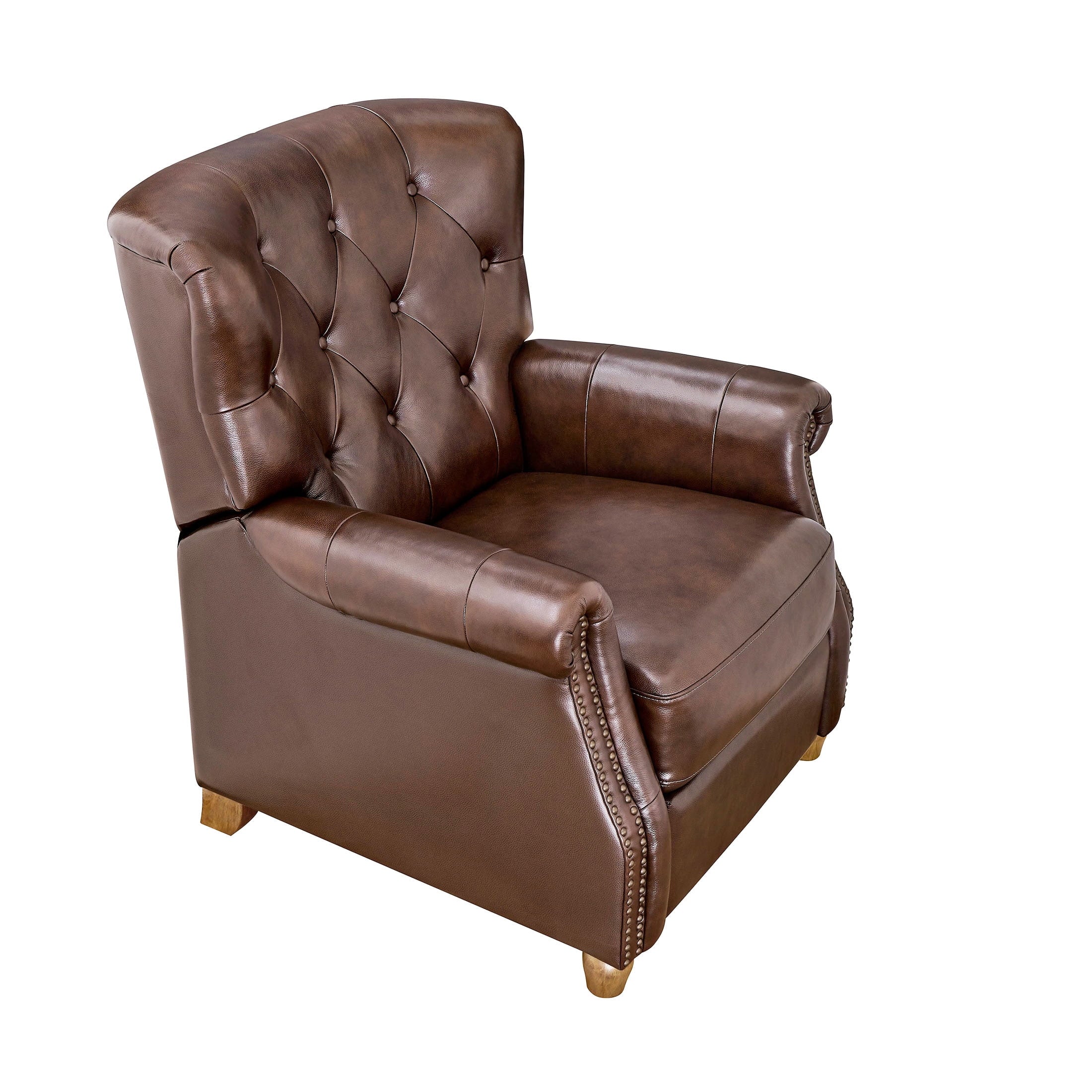 Homesteada™ Harper Leather Recliner with Whiskey Upholstery