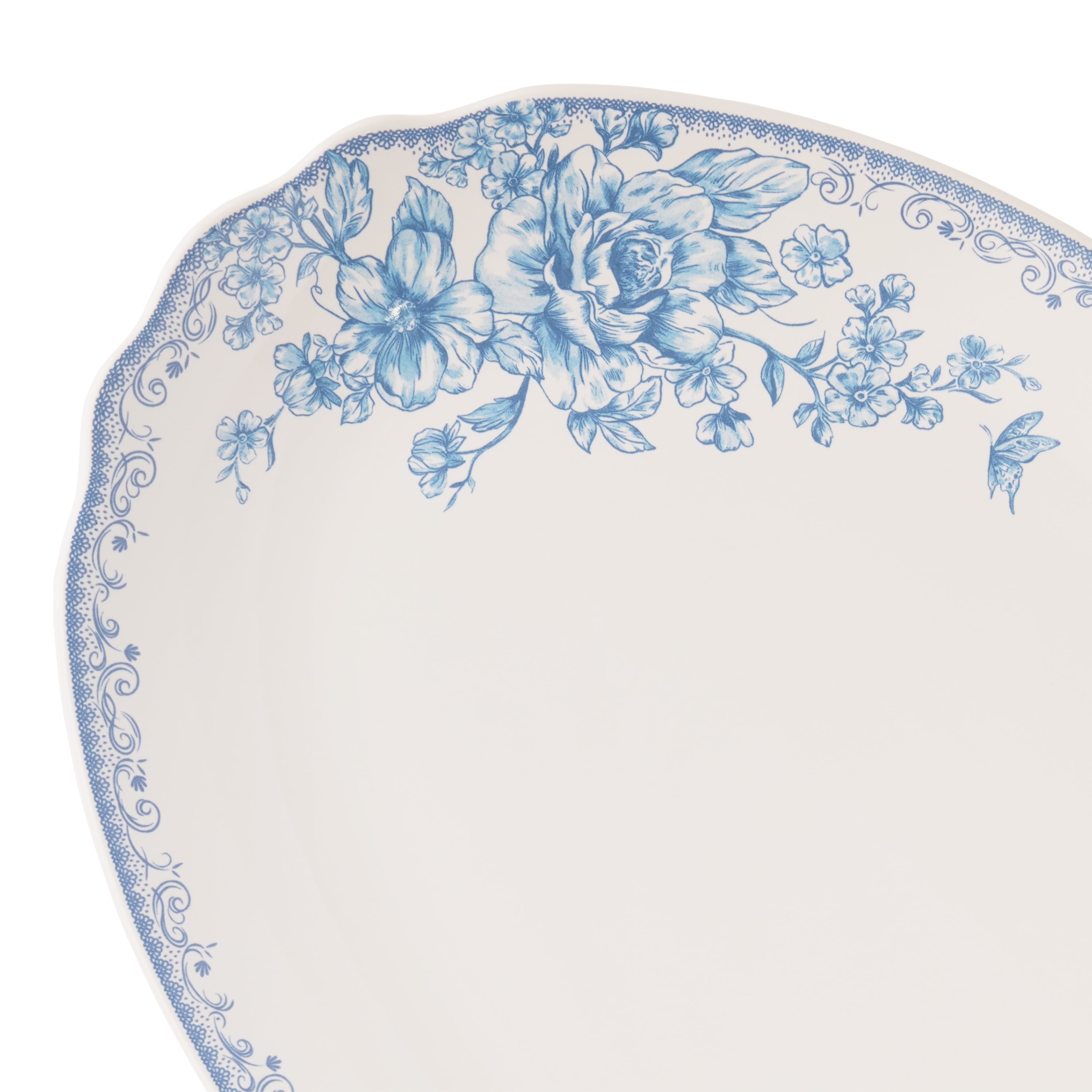 Homesteada™ Agatha Stoneware 16-inch Serving Platter, Blue