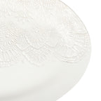 Homesteada™ Vintage Lace 20-inch Stoneware Oval Serving Tray Platter, White