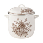 Homesteada™ Agatha 12 Qt Enamel on Steel Stock Pot with Lid, Brown
