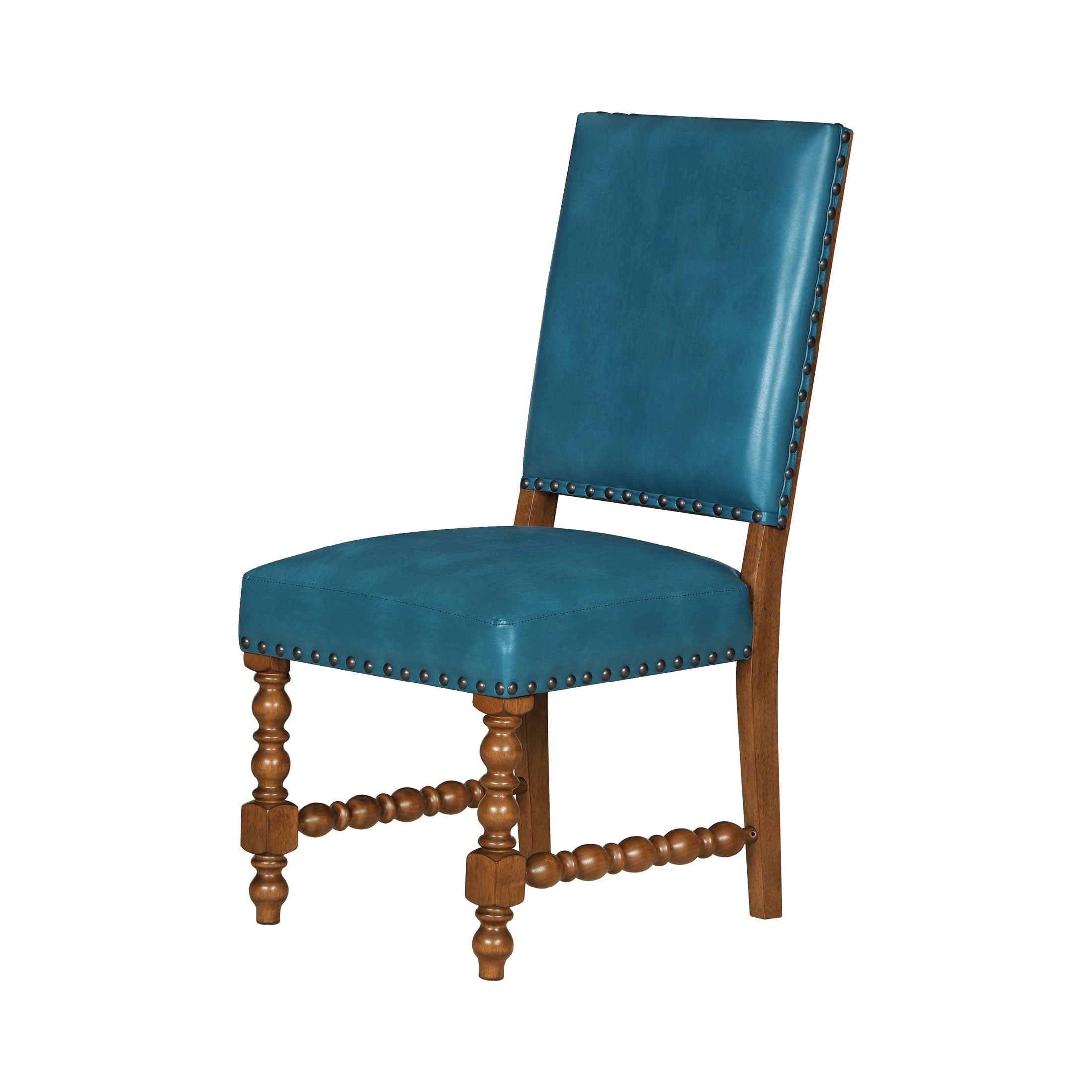 Homesteada™ Harper Faux Leather Dining Chairs, Turquoise, Set of 2