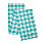 Homesteada™ Charming Check Placemat, Table Runner, Napkin, and Napkin Ring Set, 13 Piece, Teal