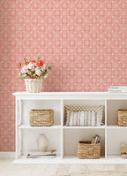 Homesteada™ Green Floral Geo Peel And Stick Vinyl Wallpaper, 215-in by 20.5-in, 30.75 sq. ft.