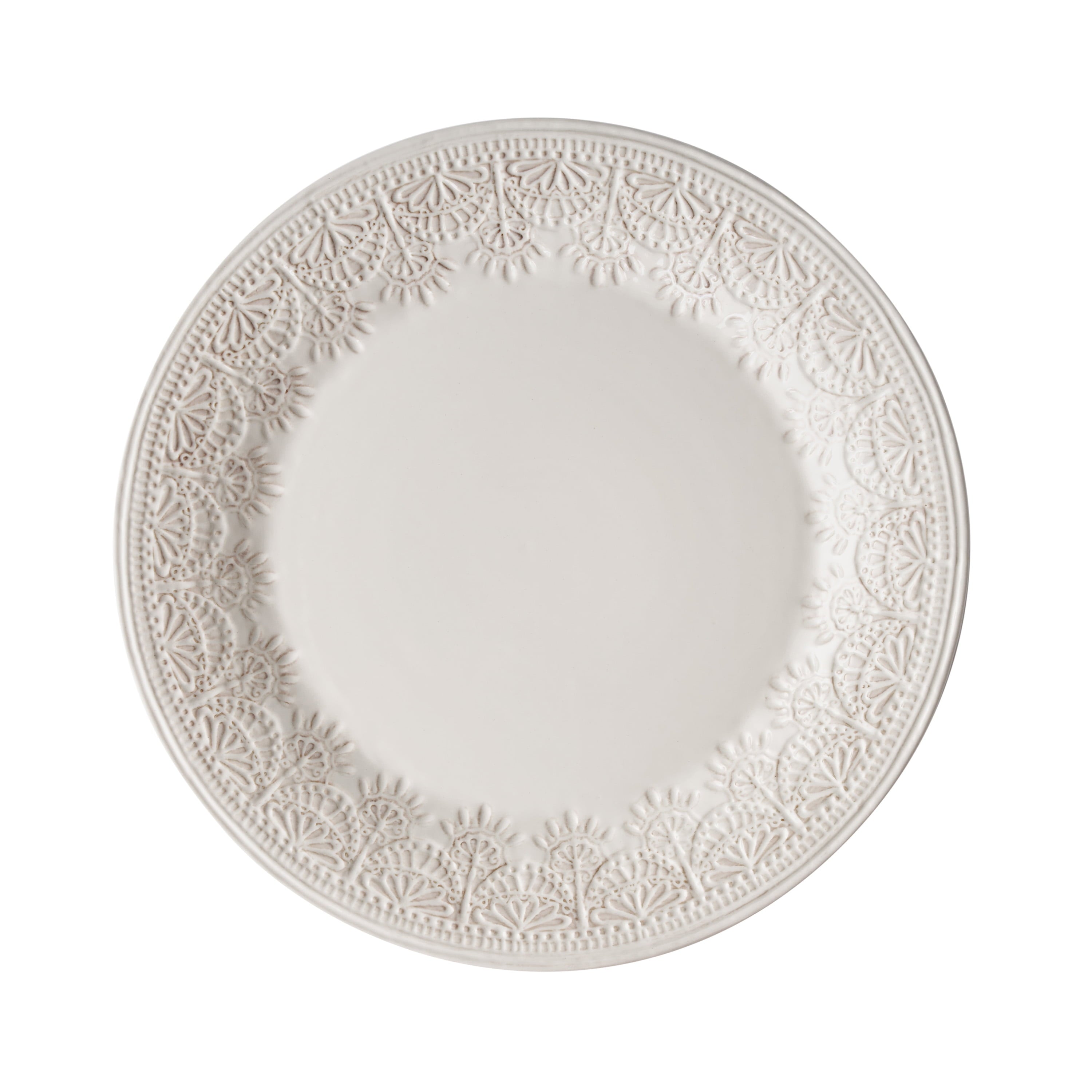 Homesteada™ Vintage Lace 12-Piece Ceramic Dinnerware Set, Linen