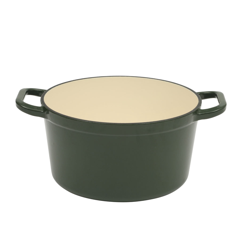 Homesteada™ 5-Quart Enamel Cast Iron Dutch Oven with Lid, Dark Green