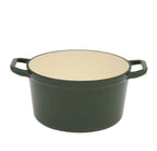 Homesteada™ 5-Quart Enamel Cast Iron Dutch Oven with Lid, Dark Green