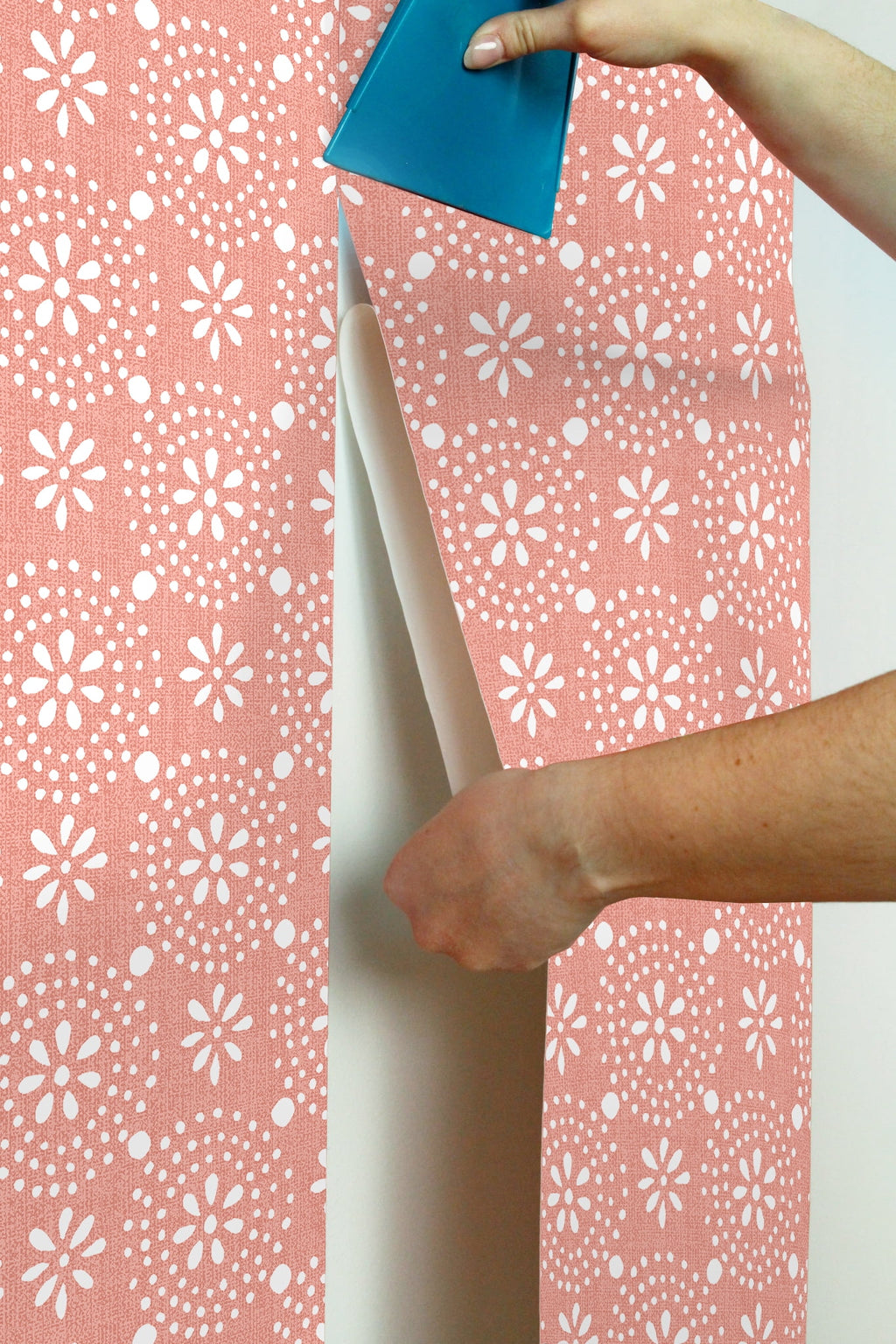 Homesteada™ Green Floral Geo Peel And Stick Vinyl Wallpaper, 215-in by 20.5-in, 30.75 sq. ft.