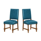 Homesteada™ Harper Faux Leather Dining Chairs, Turquoise, Set of 2