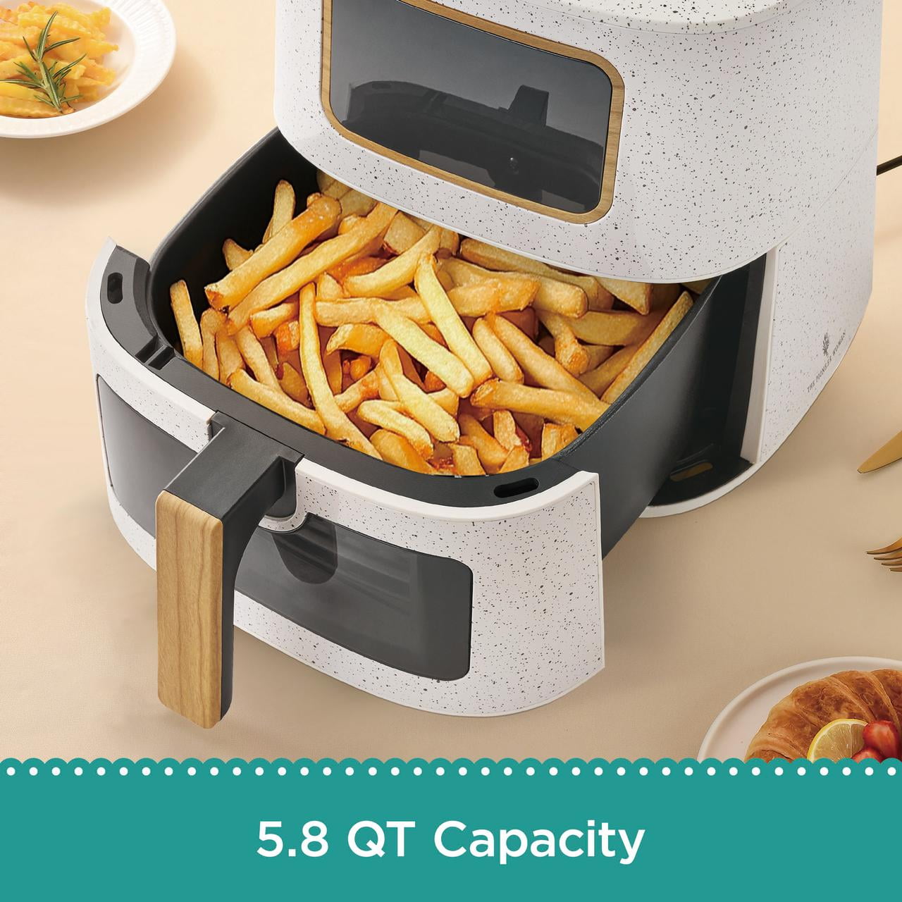 Homesteada™ 5.8 Qt Air Fryer, Linen Speckle - Energy Efficient