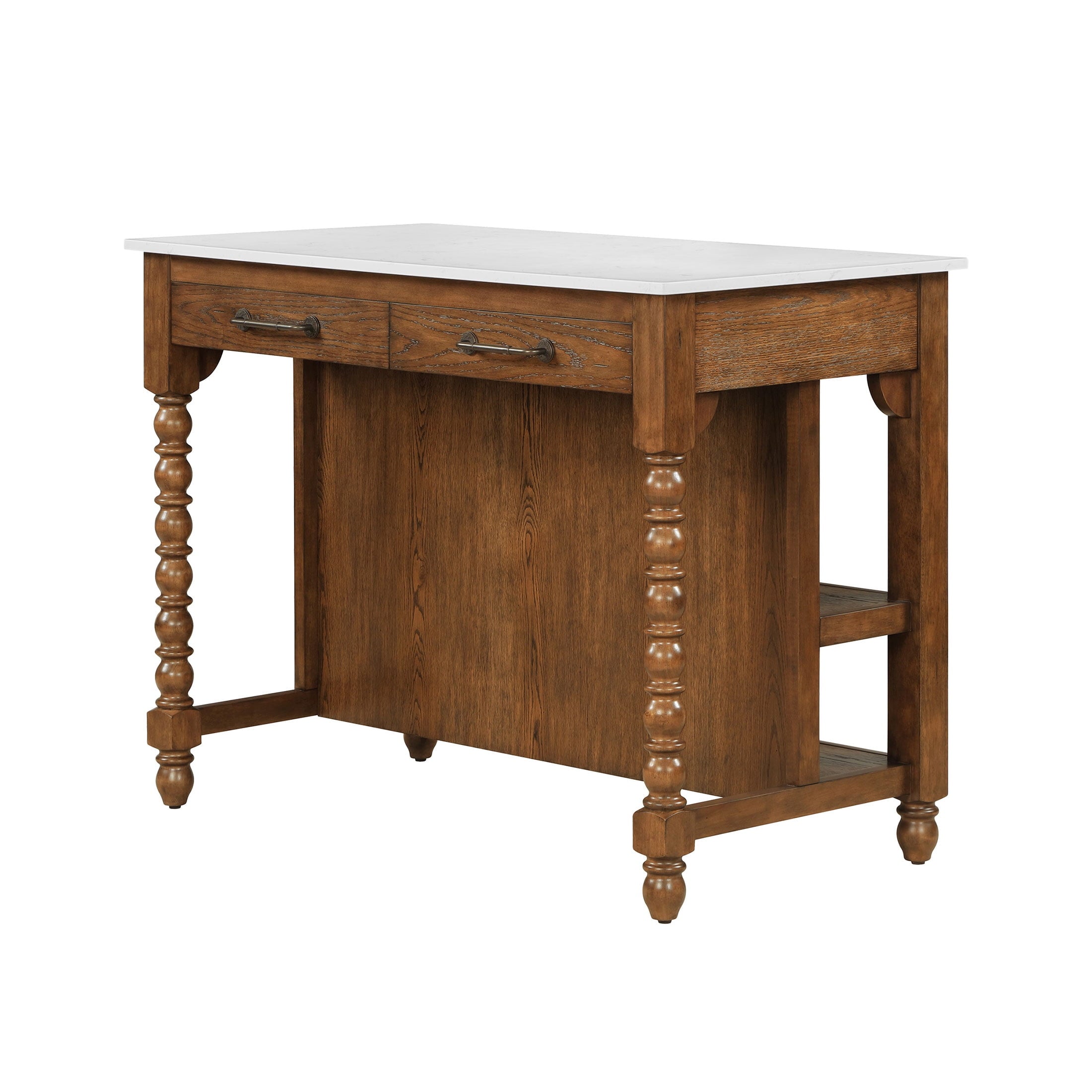 Homesteada™ Harper Kitchen Island with Drawers, Homestead Brown