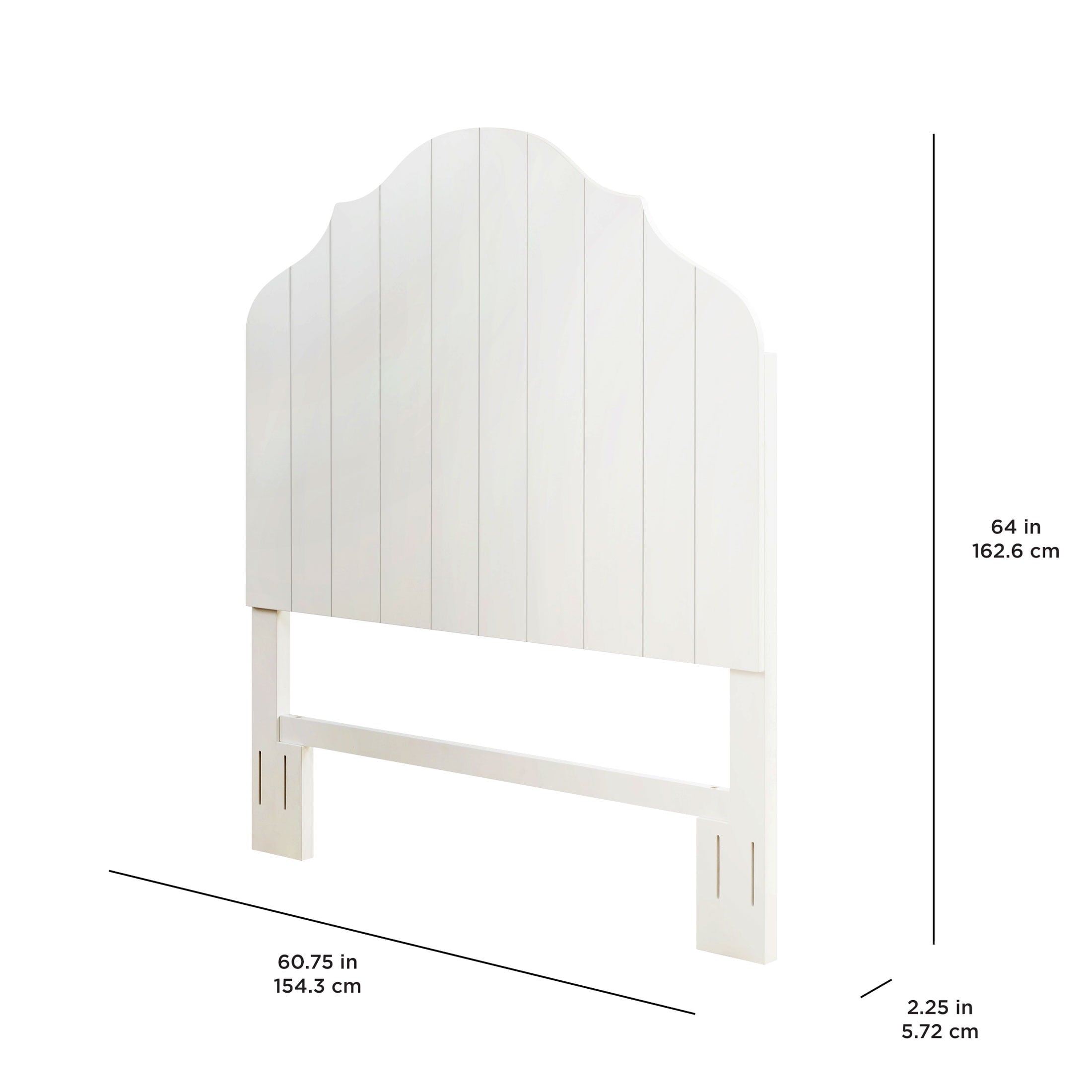Homesteada™ Queen Headboard Made With Solid Wood Frame, White