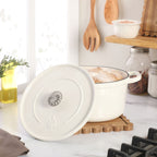 Homesteada™ 5-Quart Enameled Cast Iron Dutch Oven with Lid, Linen