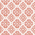 Homesteada™ Pink Salmon Washy Trellis Peel and Stick Wallpaper, 18" x 18.86'