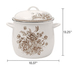 Homesteada™ Agatha 12 Qt Enamel on Steel Stock Pot with Lid, Brown