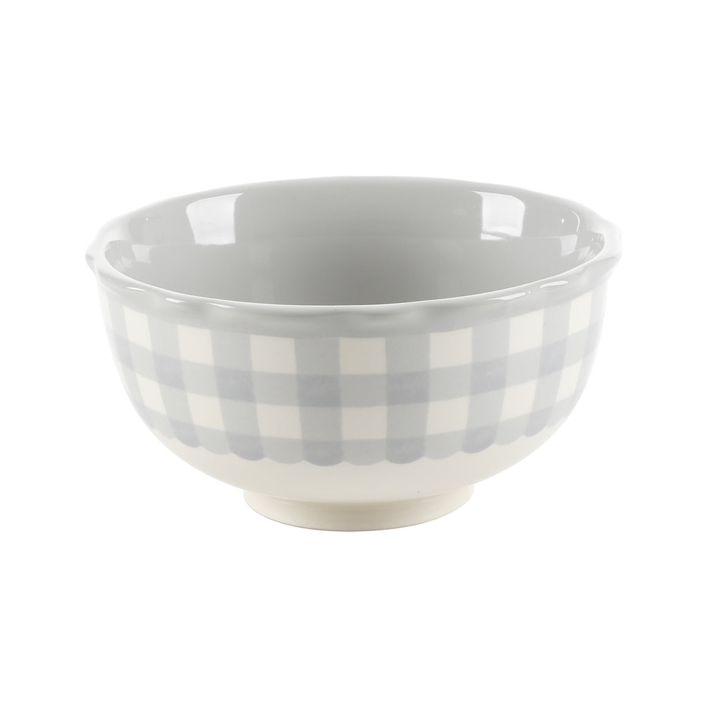 Homesteada™ Gingham 12-Piece Ceramic Dinnerware Set, Gray
