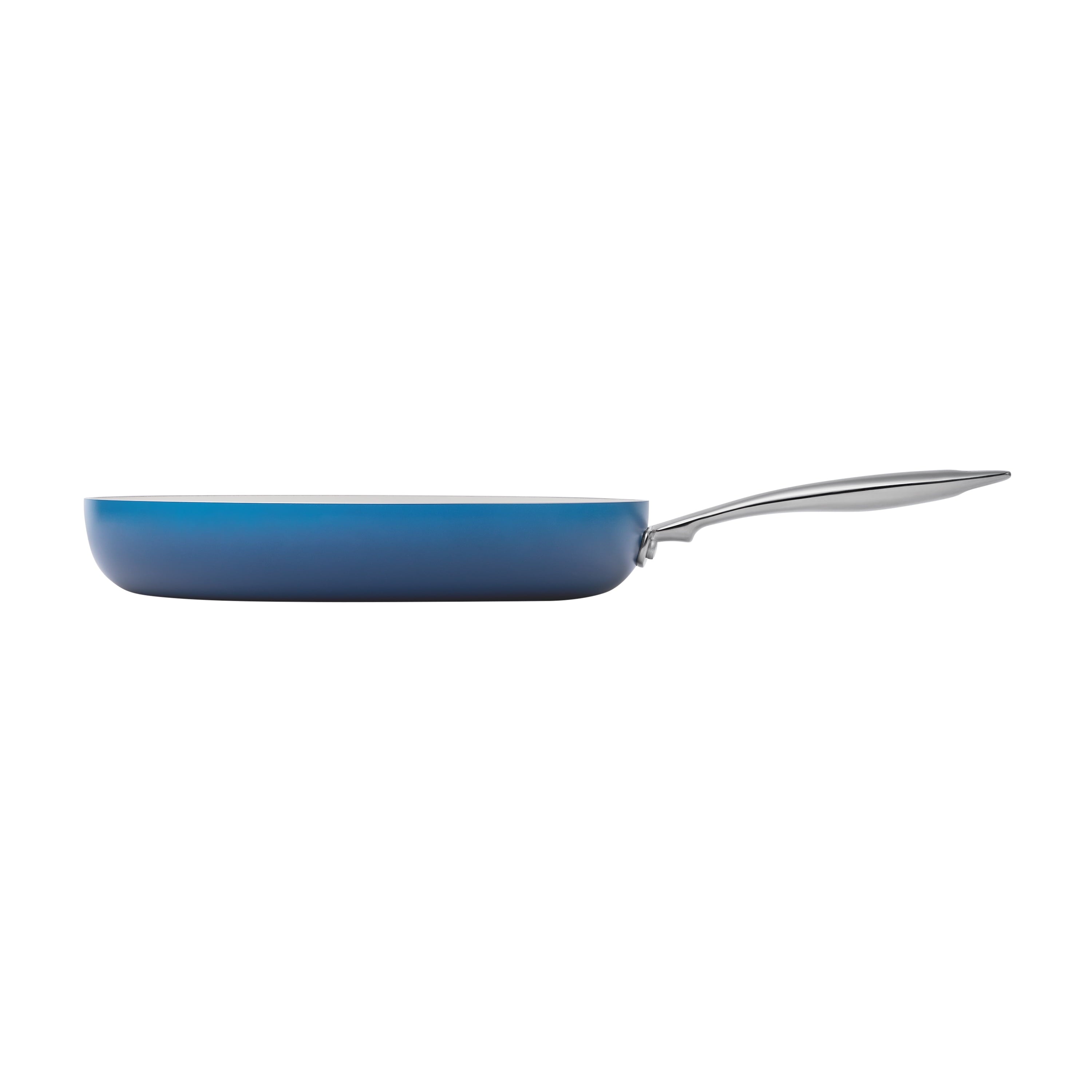 Homesteada™ Harlow 12" Ceramic Non-Stick Fry Pan, Denim Blue