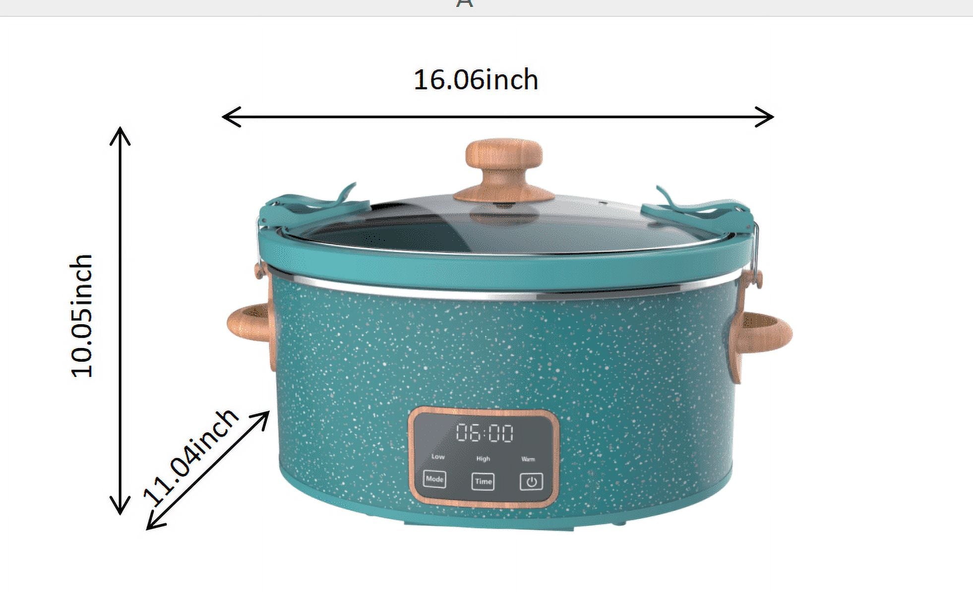 Homesteada™ Teal Speckle 6 Quart Slow Cooker