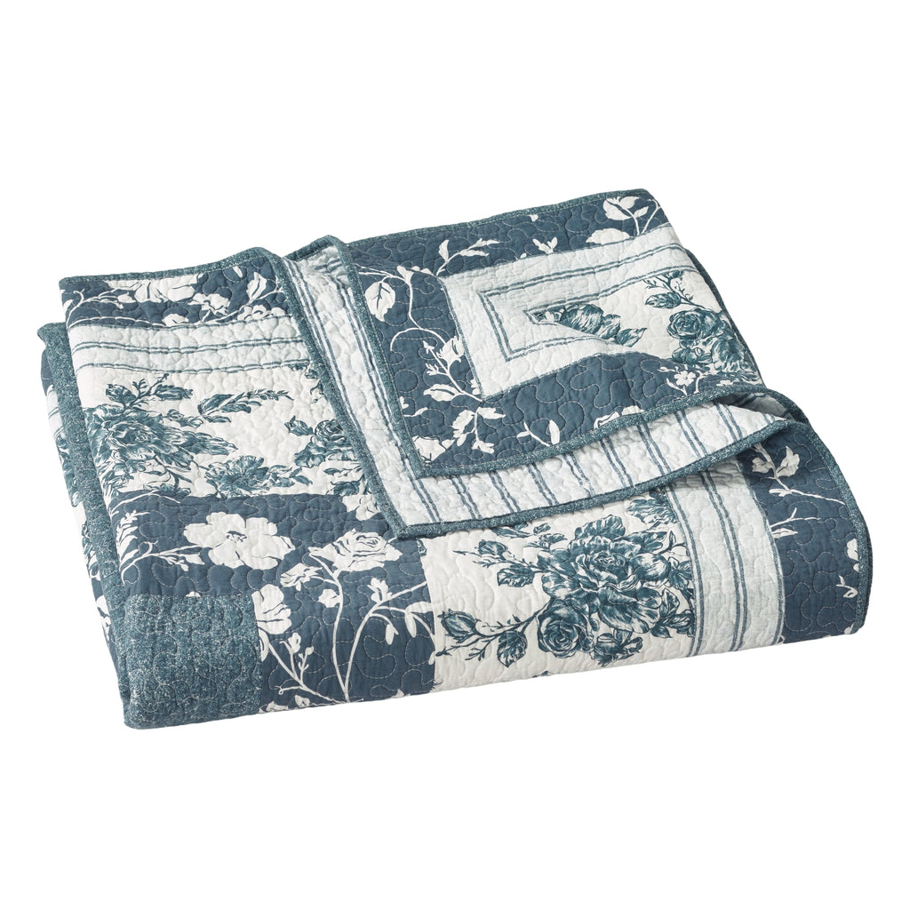 Homesteada™ Avery Cotton Patchwork Quilt, Full/Queen, Blue Dust Bedding