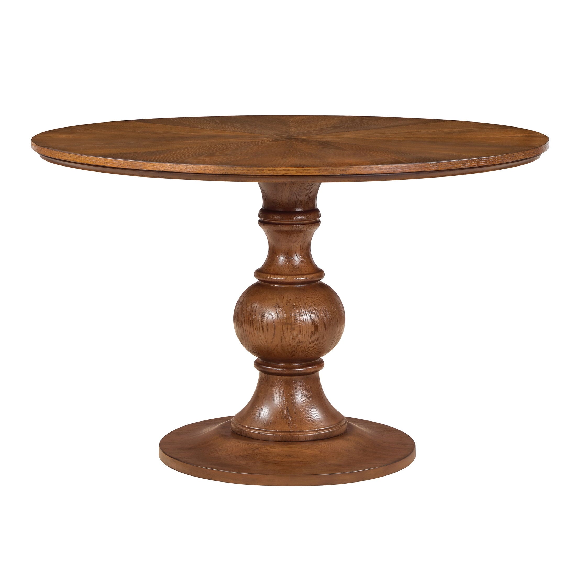 Homesteada™ Callie Round Dining Table, Heirloom Brown Finish