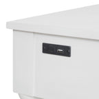 Homesteada™ Harper Spindle Nightstand with USB Charging Ports, Adults and Teens, White Finish