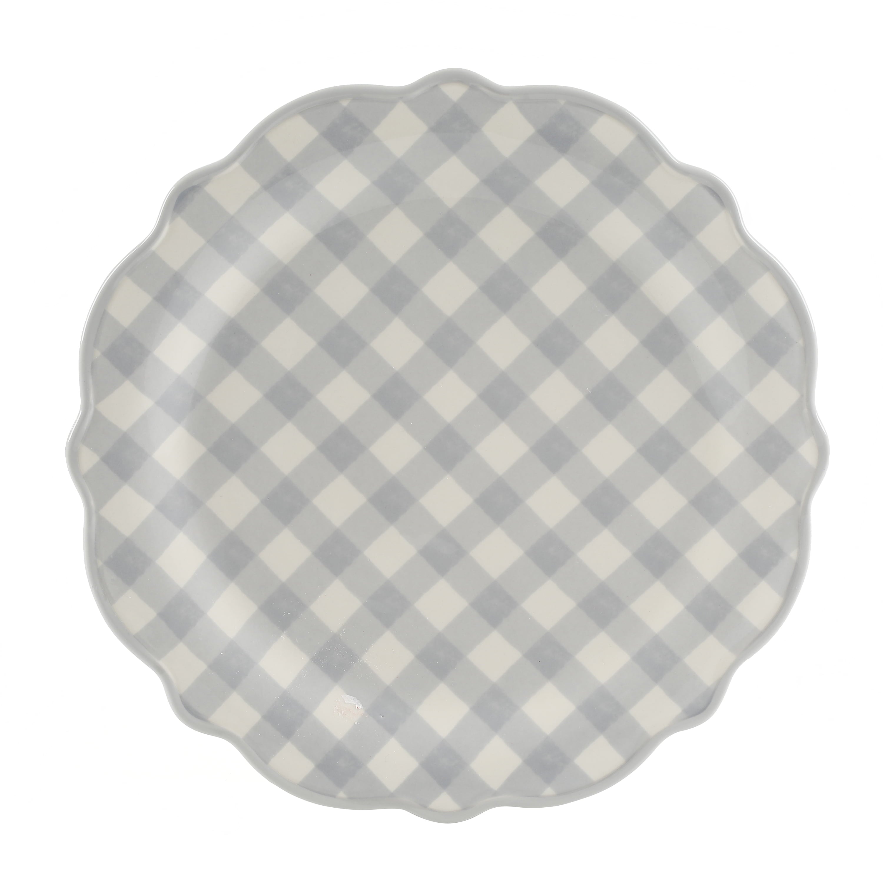 Homesteada™ Gingham 12-Piece Ceramic Dinnerware Set, Gray