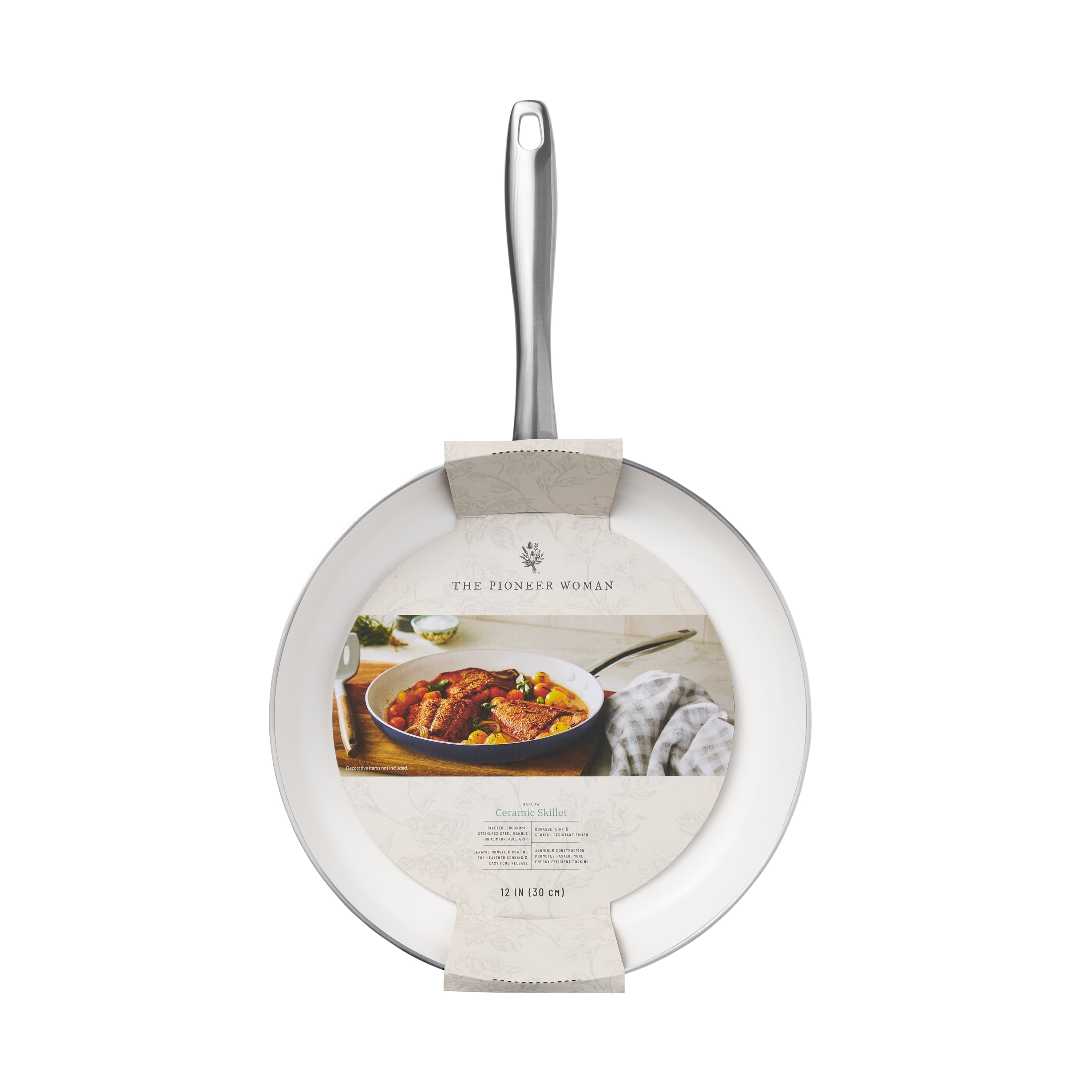 Homesteada™ Harlow 12" Ceramic Non-Stick Fry Pan, Denim Blue