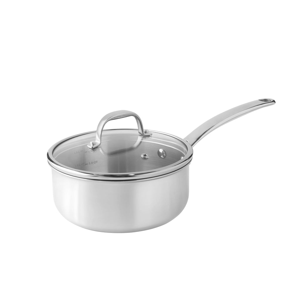 Homesteada™ 14-Piece Stainless Steel Cookware Set, Cooking Pots and Pans Set with Kitchen Utensils
